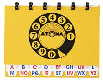 ATOMA Notizbuchsystem - Telefonregister - 180 x 140 mm - gelb