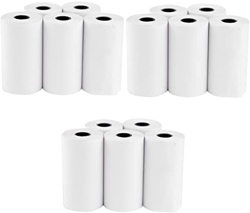 VILLCASE 3sets Thermopapierrollen Foto Thermorolle Für Kassen Flusen Flach Robust 5 Rollen * 3
