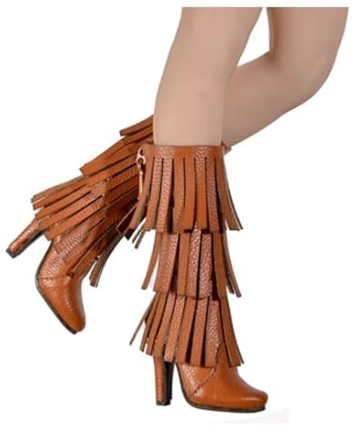 ximitoy Soldatenstiefel, Modell für 30,5 cm große Soldatenstiefel, 1:6, Braun (mit Quasten), 1:6