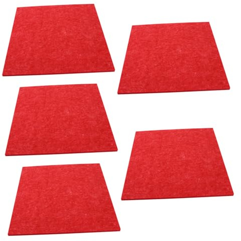 Toyvian 5pcs Felt Panel Soundproofing Panel for Music Home Ktv Felt Board Home Decorative Acoustic Wall
