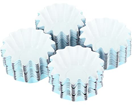 100 Pezzi Pirottini per Cupcake, Pirottini di Carta per Cupcake a Forma di Fiore, Pirottini per Muffin, Stampi da Forno per Feste di Compleanno(Blu)