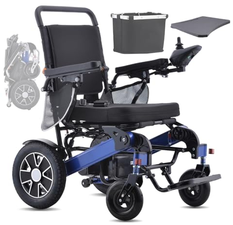 Broobey Tragbare elektrische Rollstühle für Erwachsene, Leichte Elektrisch Rollstuhl 150Kg, Elektrische Rollstühle faltbar für Senioren, 40+ km lange Reichweite (20 Ah Batterie)