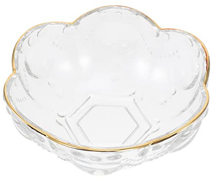 Amosfun Transparente Glasschale Im Blumenform-design Für Haushaltsgeschirr Salatschale Oder Obstsalatschale Vielseitig Einsetzbar Für Suppe Nudeln Und Mehr