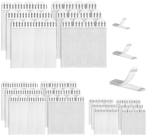 36pairs(72 Strips) Medium Picture Hanging Strips Heavy Duty, Hook and Loop Tape Damage Free, Water-Resistant Adhesive Strips for Picutre Frame Hanging and Christmas Decorations