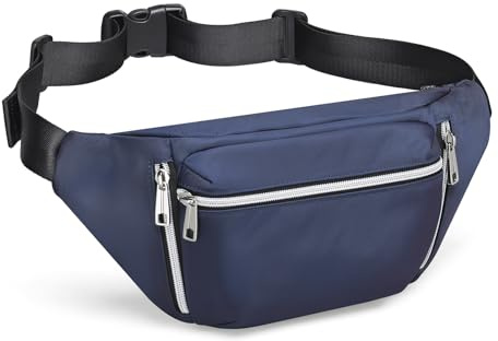 SUIKIHUM Bauchtasche für Herren und Damen, wasserdicht, Nylon, Anti-Diebstahl-Hüfttasche für Reisen, Wandern, Laufen, Sport, Gürteltasche (blau), blau