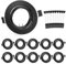 Leselux Spot Encastrable GU10 Set Cadre, 10 Pièces Cadre de Montage Rond avec Douille GU10, 60° Spot Orientable Plafond Noir, Trou de Montage Ø68-80mm, 230V, Pour Lampes A LED Ou Halogènes