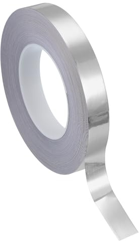PATIKIL Cinta Película Poliéster Metalizada 20mm x 50 Metros, Cinta Decorativa Metalizada Plata Cepillada Cinta Adhesiva Espejo Para Detalles Pared Acentuada Artes Gráficas Molduras | Cinta Decorativa Metalizada Plata Cepillada, Espejo, Para Detalles Pared Acentuada Artes Gráficas Molduras