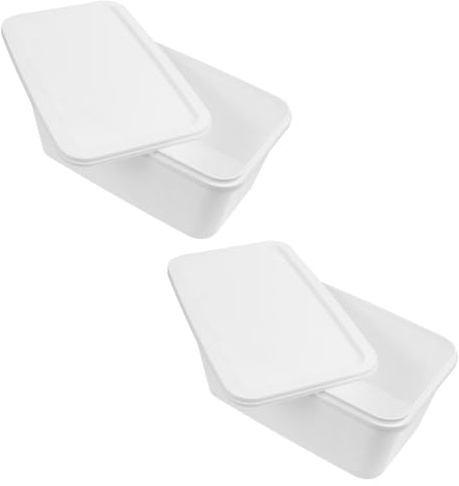 GALPADA 2 Piezas Caja de Helado Tarrina de Helado para Congelador para Almacenar el Refrigerador Congelador