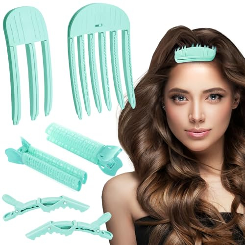 XHTXHT Volumen clips haar ansatz,6 Stück Volumen Haar Lockenwickler Set.Root Clips curly hair,Volumenclip für den Haaransatz,Volumen Haarklammer,für Locken ohne Hitze Fluffige Pony und Hohe Krone Fris