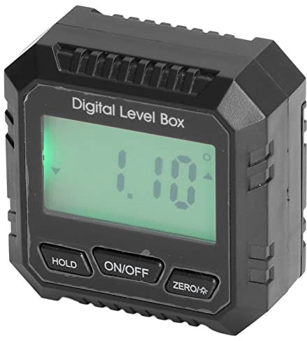 ZDETGU Digitaler Neigungsmesser Magnetisch 4x90 ° Winkelmesser Elektronischer Prognern für Holzbearbeitung Rot (BLACK)