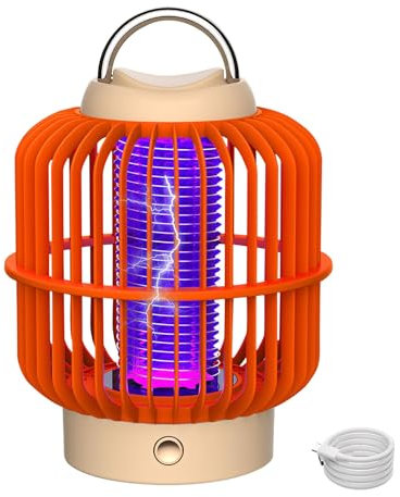 Insektenvernichter Elektrisch, Mückenfalle Mückenschutz mit LED Licht, Tragbare Insektenvernichter Mückenschutz, Mückenlampe Akku, Mückenabwehr Elektrisch für Mücken,Motten,Fliege,Spinnen (B- USB)