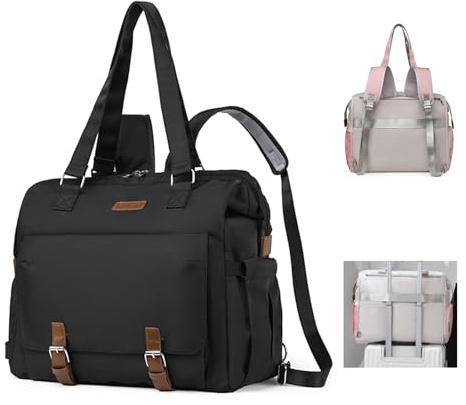 Fexkean Baby Wickelrucksäcke Umhängetasche Wickeltasche Rucksack mit Wickelunterlage,Große Reisewindeltasche für Mama und Papa,Multifunktions Handtasche Babytasche Bote