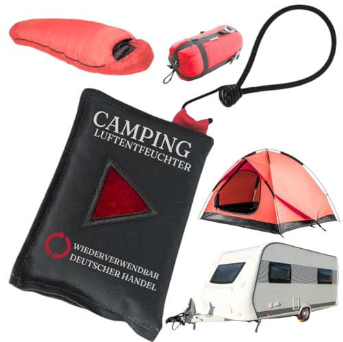 TronicXL Camping Luftentfeuchter mit Hänger für Zelt Caravan Schlafsack Feuchtigkeitsabsorber wiederverwendbar - Zubehör Kondenswasser Stop Luft Entfeuchter Feuchtigkeit vermeiden