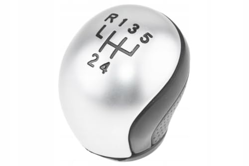 Pomo de palanca de cambios, compatible con Peugeot 207, 308, 3008, 407, 5 velocidades, color negro y gris