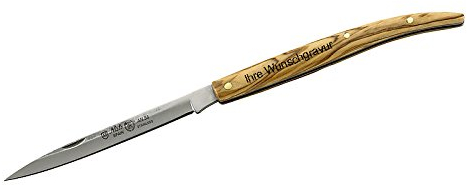 Nieto Taschenmesser (Brieföffner), Stahl AN.58, mit persönlicher Gravur