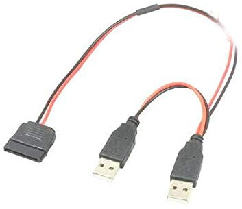 FCQLR Per Dual USB to SATA hard drive power Cavo 2.5 '3.5' Laptop hard drive SATA to USB power Cavo 0.3m