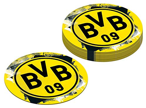 12 Bierdeckel BVB Dortmund Papier 10,7 cm