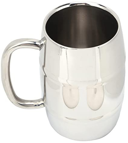550ML 304 Boccale di Birra in Acciaio Inox a Doppia Parete Boccale di Birra Tazza di Latte per Birra Vino Idromele