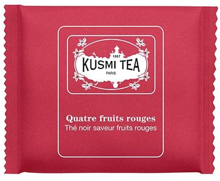 KUSMI TEA - VIER ROTE FRÜCHTE BIO - Schachtel mit Teebeuteln mit Umschlag (50)