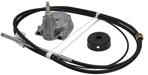 Klovoo Kit de timonería mecánica con caja de dirección T85 + monocable M66, para barco, lancha - Motores fueraborda, intraborda, interior (1,82 m)