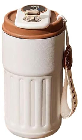 JISADER Taza de café de Viaje, Vaso Aislado, Agua fría Caliente y Bebidas, Vaso de café a Prueba de Fugas de Acero Inoxidable, Taza portátil, Café
