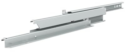 Gedotec Schubladen Auszugsschienen mit Arretierung - VOLLAUSZUG | 6041 | 1 Paar - Schubladenschienen Metall Rollenauszug - Teleskopschienen 550 mm | Schienensystem in Stahl weiß | Führungsschienen