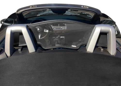 Filet Coupe-Vent Compatible avec BMW Z4 E85 Noir Filet Anti-remous 100% sur Mesure OEM Qualité Windschott fabriqué aux Pays-Bas