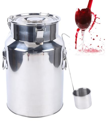 Milchkanne Edelstahl Milchkrug Milch Transportkanne MilchbehäLter Edelstahlfass TransportbehäLter ThermotransportbehäLter MilchkäNnchen SahnekäNnchen Rostfrei Luftdichtes Mit Deckel 14/18/22/28L (14L)