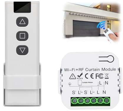 ADDLIVE Interruttore Tapparelle WiFi, controllo motore per tapparelle, Modulo per Persiane Elettriche Senza Fili, interruttore radio per tapparelle, tende, tende da sole