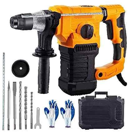 Perceuse à percussion rotative 1500W Max forage 32mm SDS Plus démolition marteau-piqueur 3in1 électrique bois béton perforateur