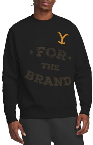 Yellowstone för varumärket Crew sweatshirt, svart, medium, Svart, M