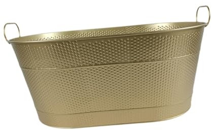 DimyFew Cubo Galvanizado, Cubo para Cerveza, Contenedor para Hielo, Cubo Ligero para Hielo, Cubo para Vino, Cócteles, Bebidas Frías, Bar