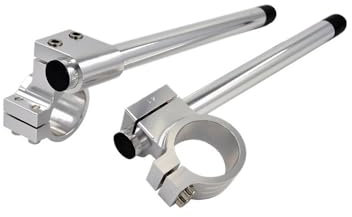 Motorrad Lenker Riser Silberner Motorrad-Lenker Rised Riser FÜR 33 35 37 41 43 45 46 48 50 51 53 54 Mm Clipon Clip On Clip-ons Lenkerklemme