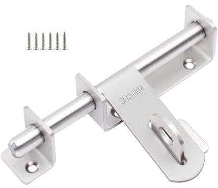 Serratura per porta in acciaio inossidabile Solido Scorrevole Bulloni Chiusure Hasp Camera da letto Serratura con viti per porta interna Enduring