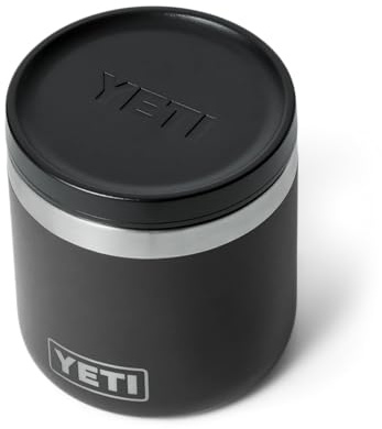 YETI Rambler 8 oz (237 ml) Insulated Food Jar, Black | Leakproof Stainless Steel Food Flask for Hot & Cold Snacks, Dishwasher Safe with MagVent Lid