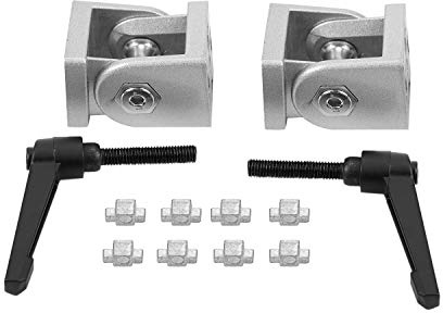 Eighosee 2Pcs Die Cast Aluminum Flexible Pivot Joint Connector with Handle Corner Hinge for Aluminum Extrusion Profile 40S