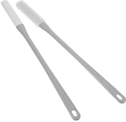 SOIMISS 2 Stück-pack Zehenreinigungsbürste mit Langem Stiel aus Pp Silikon Weiche Massagebürsten für Dusche Umfassende Reinigung für Senioren und Schwangere