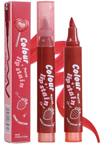 Fyrdyn Rotulador de Tinta Labial | Delineador Labial Impermeable de Maquillaje | Altamente Pigmentado Impermeable Tinte Labios Diario