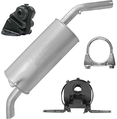 FERROZ Pot d’échappement pour Peugeot 207 207 CC 2006-2015 | Pot d’échappement arrière, Moteurs : 1.4i -1.6i -1.6 VTI | Hayon, Break, Cabriolet