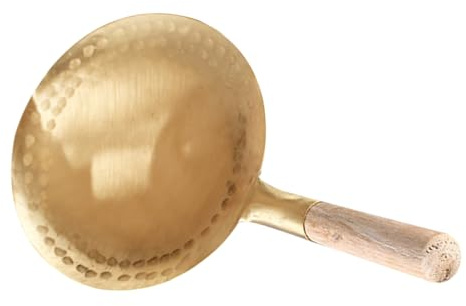 UKCOCO Cucchiaio Da Cucina Per Tofu in Rame 12 Cm, Pala Multiuso Ergonomica, Utensile Pratico Per Riso e Alimenti, Per Uso Domestico, Ristoranti e Mense