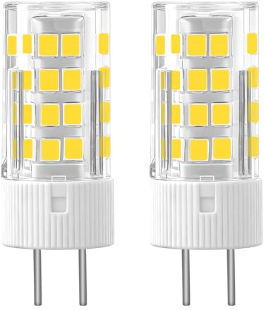 Mevden G6.35 LED Birne, G6.35/GU6.35 Sockel, AC 230V Netzspannung (200-240V), 4W=45W Halogen Ersatz, Direktanschluss OHNE Transformator – NUR für 230V! NICHT für 12V/24V (Warmweiß 3000K, 2-er Pack)