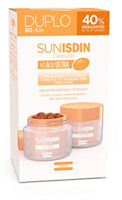 ISDIN SUN Cápsulas Complemento Alimenticio que Ayuda a Preparar la Piel al Sol, 60 Caps