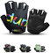 KONVINIT Fahrradhandschuhe Kinder,Hablfinger MTB Handschuhe,Sommer Radhandschuhe für Jungen und Mädchen 1 2 3 4 5 6 7 8 9 10 Jahre,für Mountainbike,BMX,Roller,Laufrad,Radfahren,Rennrad,XS