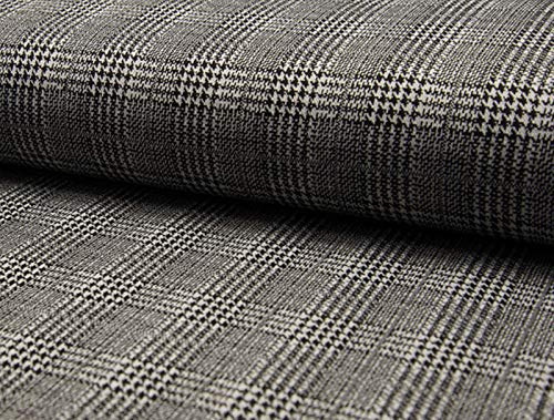 Jacquard Stretch Stoff Glencheck Musterung, als Meterware zum Nähen, 50 cm