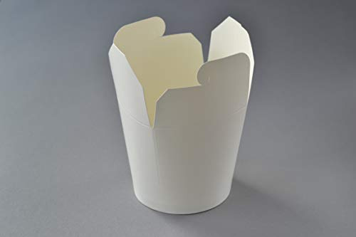Lot de 500 boîtes à nouilles Asiabox - 750 ml - Blanc - Non imprimées