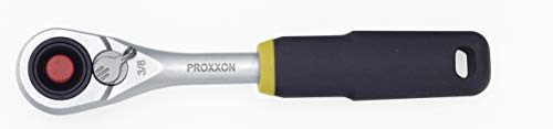 Proxxon Micro-Kompaktratsche 3/8“ (15x28 mm, Gesamtlänge 150 mm, Rechts-/Linkslauf, CrV-Stahl, Griff öl-/säurebeständig, Ratsche) 23 162