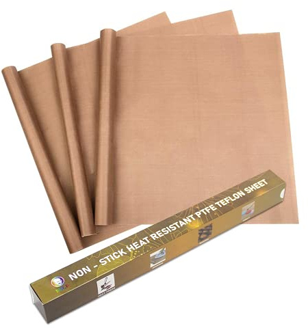 MR.R 3 Pack 0.11mm Épaisseur 16''x20'' PTFE Presse À Chaud Feuille De Téflon Pour Le Transfert De Chaleur Non Collant Réutilisable Haute Résistance Craft Mat.