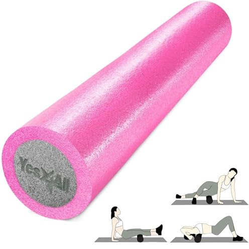 Yes4All Rulli in PE a Densità Media per Yoga e Pilates, Disponibili in 30, 45, 60, 90 cm, Rullo Yoga a Due Strati per Massaggio