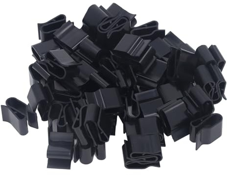 Kabelclips 100 Stück für Solarpanel, PA66-Kunststoff, Drahtclip für PV-Verkabelung, Elektrokabel Management, Boot Kabel, 6-6,5mm Drahtdurchmesser