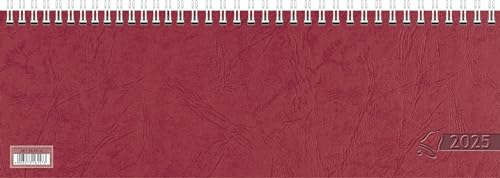 Glocken Querterminbuch (2025), 1 Seite = 1 Woche, 297 × 105 mm, 64 Seiten, Karton-Umschlag, rot